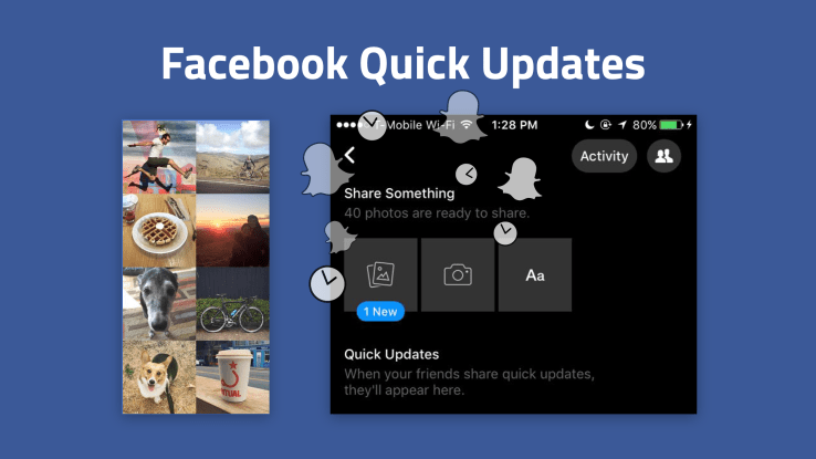 Quick Updates de Facebook, un nuevo intento por ganar seguidores Quick Updates de Facebook, un nuevo intento por ganar seguidores