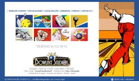 Diseño web: bowling studios