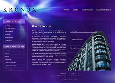 Kronox lanza su futurista web corporativa