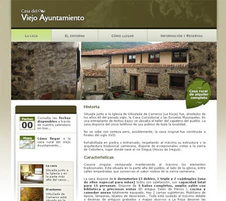 viejoayuntamiento.com: elegante diseño web para una casa rural