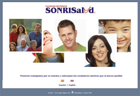 Web de empresa de Sonrisalud