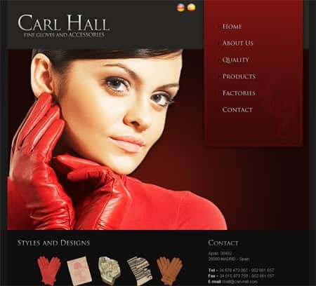 Catálogo virtual de guantes y accesorios: Carl Hall