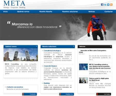 Web corporativa de Meta Consulting