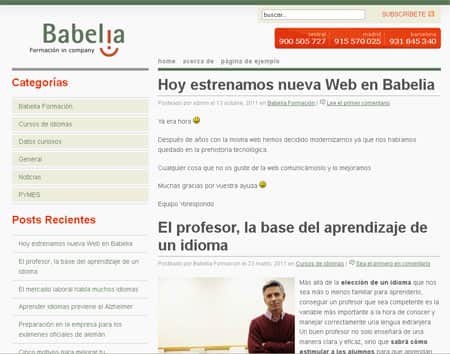 Plantilla de WordPress: Babelia Formación