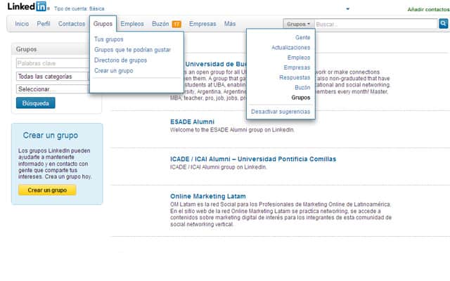 Grupos de LinkedIn