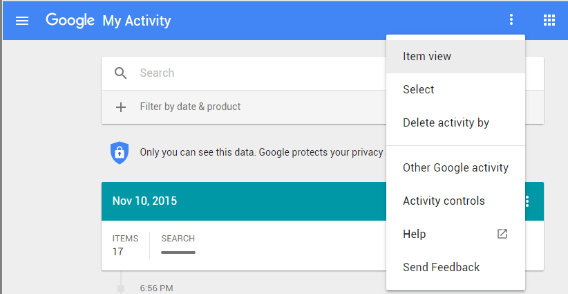 ¿Qué es My Activity de Google?